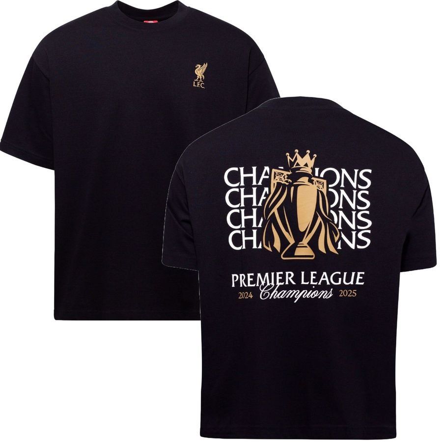 Liverpool Oversized T-Shirt Champions Trophy - Black/Gold - Men's-SoccerKits Hub | Buy Soccer Jerseys Online